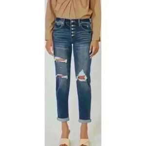 Kancan Cali Mid Rise Boyfriend Jeans Sz 11 Womens Jeans
